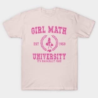 Girl Math University Valentine Shirt or Sweatshirt Gift For Girlfriend, Valentines T-Shirt